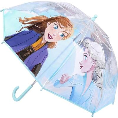 CERDÁ LIFE'S LITTLE MOMENTS Parapluie transparent La Reine des Neiges 2 Ouverture manuelle, composé de 8 baleines et avec tube métallique haute résistance Licence officielle Disney, bleu, Talla CERDÁ LIFE'S LITTLE MOMENTS Parapluie transparent La Reine des Neiges 2 Ouverture manuelle, composé de 8 baleines et avec tube métallique haute résistance Licence officielle Disney, bleu, Talla