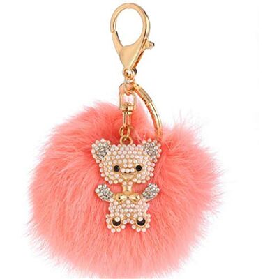 Canarea Pompon Keychain Porte-clés en peluche boule brillante perle DIY mignon ours boule de voiture pendentif pompon paillettes doux porte-clés sac à main décoration, # 4., 4XL, Unique, brillant Canarea Pompon Keychain Porte-clés en peluche boule brillante perle DIY mignon ours boule de voiture pendentif pompon paillettes doux porte-clés sac à main décoration, # 4., 4XL, Unique, brillant
