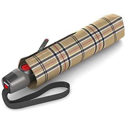 Knirps Parapluie de poche T.200 Duomatic Solids Ouverture et fermeture automatiques Pliable Résistant aux tempêtes Coupe-vent, Tan Check, One size, Duomatique Knirps Parapluie de poche T.200 Duomatic Solids Ouverture et fermeture automatiques Pliable Résistant aux tempêtes Coupe-vent, Tan Check, One size, Duomatique