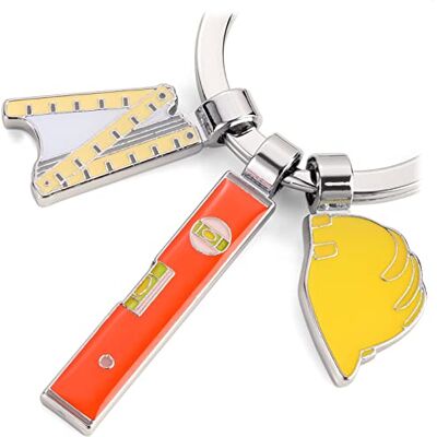 TROIKA KR22-20/CH Porte-clés artisan Bob avec 3 pendentifs en métal de couleur multicolore, multicolore, 7,7cm, Moderne TROIKA KR22-20/CH Porte-clés artisan Bob avec 3 pendentifs en métal de couleur multicolore, multicolore, 7,7cm, Moderne