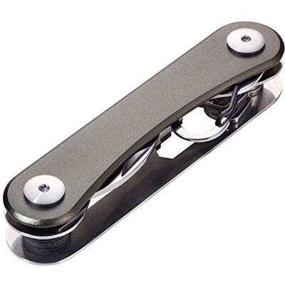 TROIKA Troïka Clever Key KCL81/TI Organiseur de clé pour max. 6 clés Porte-clés compact avec 6 fonctions supplémentaires Décapsuleur Mousqueton Troïka Original, Argent titane, 10 cm TROIKA Troïka Clever Key KCL81/TI Organiseur de clé pour max. 6 clés Porte-clés compact avec 6 fonctions supplémentaires Décapsuleur Mousqueton Troïka Original, Argent titane, 10 cm