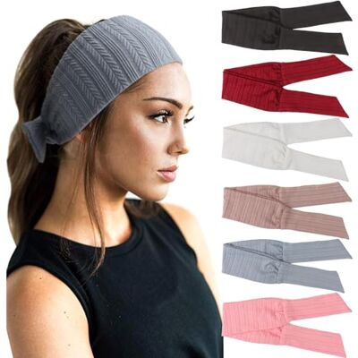 DRESHOW 6 Pièces Bandeau Cheveux pour Femme Yoga Courir Bandeaux Sport Entraînement Bandeaux Mignon Accessoire DRESHOW 6 Pièces Bandeau Cheveux pour Femme Yoga Courir Bandeaux Sport Entraînement Bandeaux Mignon Accessoire