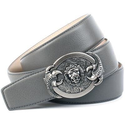 Crown Ledergürtel mit Unterführung Gr1llt70 ceinture, gris, 80 cm femme, Gris, 80 Crown Ledergürtel mit Unterführung Gr1llt70 ceinture, gris, 80 cm femme, Gris, 80