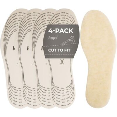 Kaps Semelles De Chaussures D'Hiver Pour Enfants, 4 Paires D'Inserts En Laine De Mouton Coupés À La Taille Pour Chaussures Et Bottes Pour Enfants, Chaudes Et Douces, Paquet De 4 Paires Kaps Semelles De Chaussures D'Hiver Pour Enfants, 4 Paires D'Inserts En Laine De Mouton Coupés À La Taille Pour Chaussures Et Bottes Pour Enfants, Chaudes Et Douces, Paquet De 4 Paires