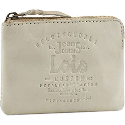 Lois Porte-monnaie en cuir pour homme, petits portefeuilles, porte-monnaie et porte-monnaie en cuir pour homme. RFID 11002, beige, Única, Sport Lois Porte-monnaie en cuir pour homme, petits portefeuilles, porte-monnaie et porte-monnaie en cuir pour homme. RFID 11002, beige, Única, Sport