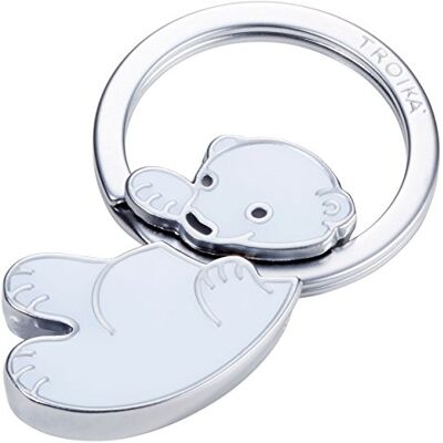 TROIKA Polar Baby NG-KR8-03/MA Porte-clés bébé ours polaire NATIONAL Geographic Fonte de métal/émail Chromé Blanc -Original, argenté, 55 x 23 x 6 mm, Classique TROIKA Polar Baby NG-KR8-03/MA Porte-clés bébé ours polaire NATIONAL Geographic Fonte de métal/émail Chromé Blanc -Original, argenté, 55 x 23 x 6 mm, Classique