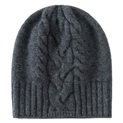 PSNKLMM Chapeau en cachemire tricoté for femme, bonnet à fleurs torsadé, couvre-chef chaud et doux, protection des oreilles, Skullies, hiver Pour Course, VéLo Sports De Plein Air(Dark Grey) PSNKLMM Chapeau en cachemire tricoté for femme, bonnet à fleurs torsadé, couvre-chef chaud et doux, protection des oreilles, Skullies, hiver Pour Course, VéLo Sports De Plein Air(Dark Grey)
