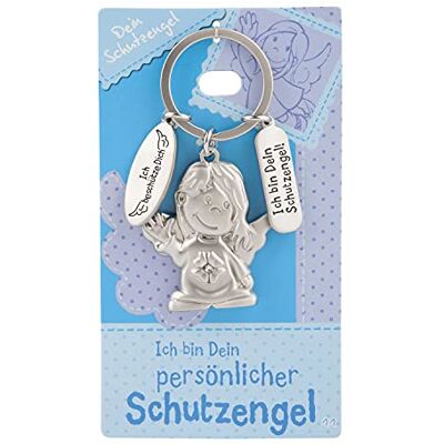Depesche 7518-011 Porte-clés ange gardien en métal, porte-bonheur avec ange, porte-clés et message d'amour, à offrir aux membres de la famille, aux amis et aux connaissances Depesche 7518-011 Porte-clés ange gardien en métal, porte-bonheur avec ange, porte-clés et message d'amour, à offrir aux membres de la famille, aux amis et aux connaissances