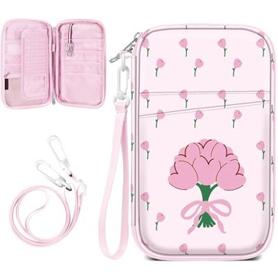 FINTIE Porte-passeport familial pour voyage, 6 personnes, grande capacité, blocage RFID, organiseur de documents de voyage, pochette avec porte-stylo, porte-clés, cartes de crédit, étui pour femmes et FINTIE Porte-passeport familial pour voyage, 6 personnes, grande capacité, blocage RFID, organiseur de documents de voyage, pochette avec porte-stylo, porte-clés, cartes de crédit, étui pour femmes et