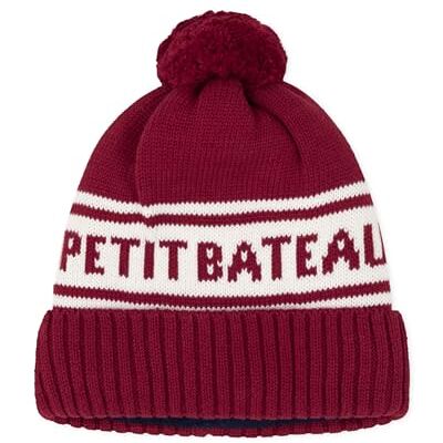 Petit Bateau Bonnet Enfant en Tricot doublé en Polaire, AMARANTE/MARSHMALLOW, 10-12 ans Petit Bateau Bonnet Enfant en Tricot doublé en Polaire, AMARANTE/MARSHMALLOW, 10-12 ans