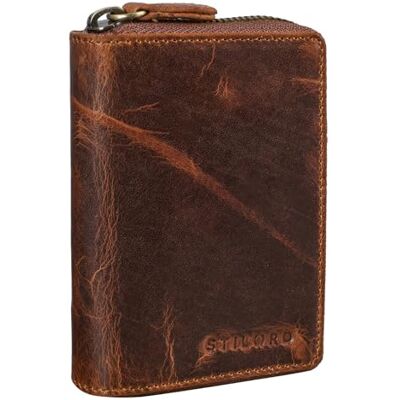 STILORD "Kelsie" Pochette Porte Clef Cuir 3-en-1 Porte-clés Mini Porte-Monnaie et Porte-Cartes en Cuir Vintage Couleur:kara cognac STILORD "Kelsie" Pochette Porte Clef Cuir 3-en-1 Porte-clés Mini Porte-Monnaie et Porte-Cartes en Cuir Vintage Couleur:kara cognac