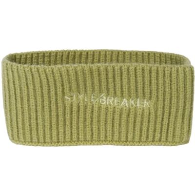 styleBREAKER 04026068 Bandeau en tricot pour femme avec motif côtelé, logo brodé, bandeau d'hiver chaud, couleur : vert citron styleBREAKER 04026068 Bandeau en tricot pour femme avec motif côtelé, logo brodé, bandeau d'hiver chaud, couleur : vert citron