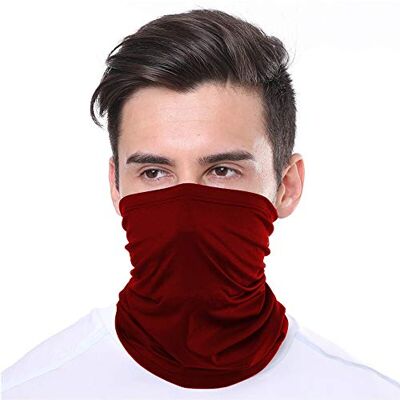 KUNSTIFY Foulard multifonction Bandana Homme Femme Écharpe Tube Foulard Protection Bouche Nez Coton Bordeaux Tendance Élastique Respirant Lavable (Bordeaux) KUNSTIFY Foulard multifonction Bandana Homme Femme Écharpe Tube Foulard Protection Bouche Nez Coton Bordeaux Tendance Élastique Respirant Lavable (Bordeaux)