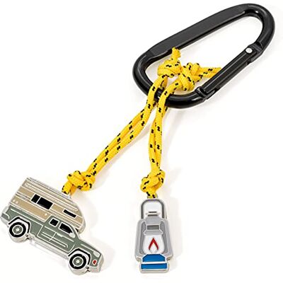 TROIKA Porte-clés en métal avec pendentif de caravane de camping KR21-06/BK Multicolore pratique, multicolore, handlich, Porte-clés de camping TROIKA Porte-clés en métal avec pendentif de caravane de camping KR21-06/BK Multicolore pratique, multicolore, handlich, Porte-clés de camping