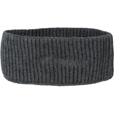 styleBREAKER Bandeau tricoté pour femme avec motif nervuré, logo brodé, bandeau d'hiver chaud 04026068, couleur : gris foncé chiné styleBREAKER Bandeau tricoté pour femme avec motif nervuré, logo brodé, bandeau d'hiver chaud 04026068, couleur : gris foncé chiné