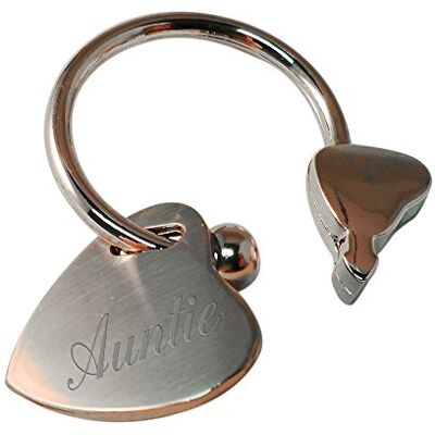 Luxury Engraved Gifts UK BR 313 Porte-clés en forme de cœur avec pochette cadeau, Argenté., One Size, Charm Luxury Engraved Gifts UK BR 313 Porte-clés en forme de cœur avec pochette cadeau, Argenté., One Size, Charm