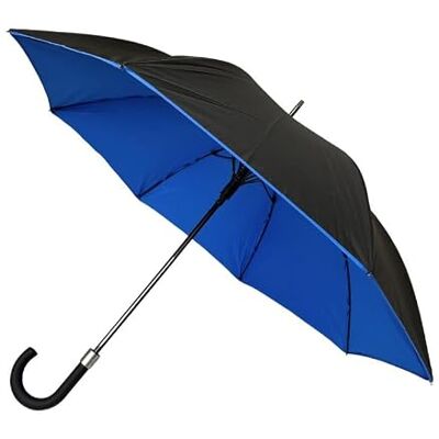 SMATI Parapluie Canne Design Double Toile Collection Chic Très Solide Anti Vent Baleinage en Fibre, BLEU DENIM, 105 centimètres, Classic SMATI Parapluie Canne Design Double Toile Collection Chic Très Solide Anti Vent Baleinage en Fibre, BLEU DENIM, 105 centimètres, Classic