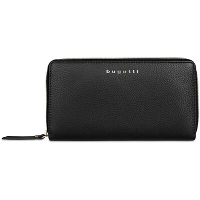 bugatti Emilia portefeuille femme en cuir avec protection RFID, portefeuille long pour femme, noir bugatti Emilia portefeuille femme en cuir avec protection RFID, portefeuille long pour femme, noir