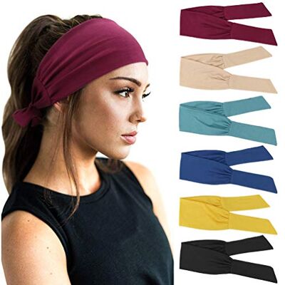 DRESHOW 6 Pièces Bandeau Cheveux pour Femme Yoga Courir Bandeaux Sport Entraînement Bandeaux Mignon Accessoire DRESHOW 6 Pièces Bandeau Cheveux pour Femme Yoga Courir Bandeaux Sport Entraînement Bandeaux Mignon Accessoire