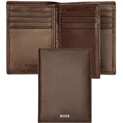 Boss Porte-cartes pliable triple Classic Smooth, Café, 16.2, Classique Boss Porte-cartes pliable triple Classic Smooth, Café, 16.2, Classique
