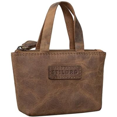 STILORD "Laura" Mini porte-clés femme Cuir Vintage Pochette à Clés pour Portefeuille Porte-monnaie Petite RFID Blocage en boîte Cadeau Couleur:marron moyen STILORD "Laura" Mini porte-clés femme Cuir Vintage Pochette à Clés pour Portefeuille Porte-monnaie Petite RFID Blocage en boîte Cadeau Couleur:marron moyen