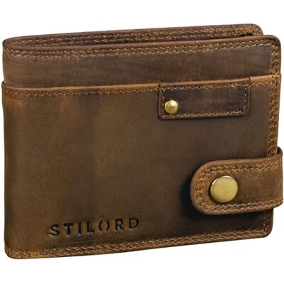 STILORD "Finley" Portefeuille en Cuir pour Homme avec Protection RFID NFC – Porte-Monnaie Vintage avec Bouton-Pression – Porte-Cartes en Cuir Véritable en Coffret Cadeau Couleur:marron moyen STILORD "Finley" Portefeuille en Cuir pour Homme avec Protection RFID NFC – Porte-Monnaie Vintage avec Bouton-Pression – Porte-Cartes en Cuir Véritable en Coffret Cadeau Couleur:marron moyen