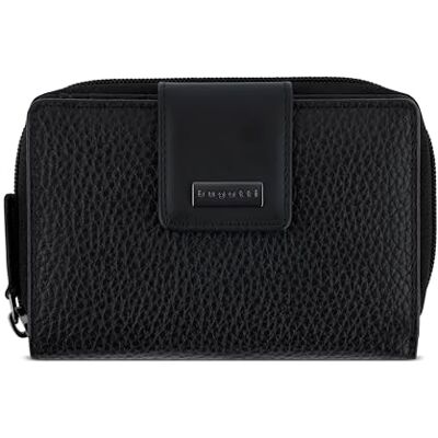 bugatti Sina Portefeuille zippé en cuir véritable pour femme, S Noir bugatti Sina Portefeuille zippé en cuir véritable pour femme, S Noir
