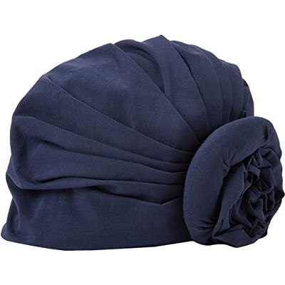 Christine Headwear Turban Zuri pour femme, Bleu nuit, taille unique Christine Headwear Turban Zuri pour femme, Bleu nuit, taille unique