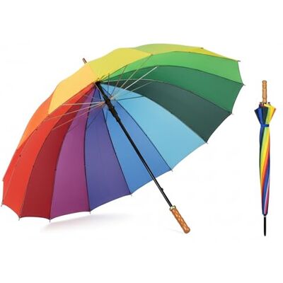 FUN FAN LINE Grand Parapluie XXL Anti-Vent Parapluie de Pluie Manuel et Résistant avec Poignée en Bois Idéal Homme et Femme (Multicolore) FUN FAN LINE Grand Parapluie XXL Anti-Vent Parapluie de Pluie Manuel et Résistant avec Poignée en Bois Idéal Homme et Femme (Multicolore)