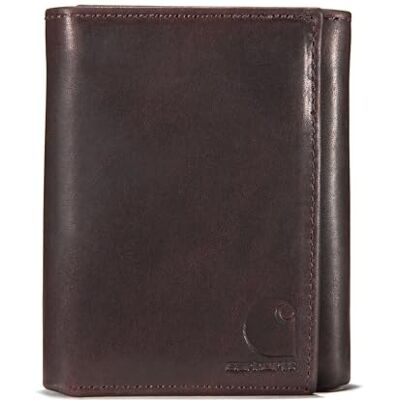 Carhartt Portefeuille 3 volets pour homme Marron Taille unique Carhartt Portefeuille 3 volets pour homme Marron Taille unique
