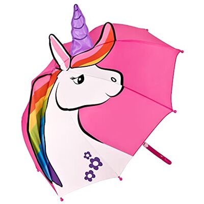 VON LILIENFELD Parapluie Enfant Licorne Arc-en-ciel Crinière rose Garçon Fille Kids jusqu'à environ 8 ans VON LILIENFELD Parapluie Enfant Licorne Arc-en-ciel Crinière rose Garçon Fille Kids jusqu'à environ 8 ans