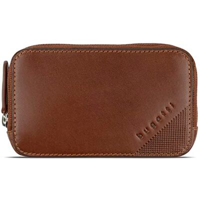 bugatti Nobile élégant étui à clés en cuir véritable avec protection RFID dans un coffret cadeau raffiné Cognac bugatti Nobile élégant étui à clés en cuir véritable avec protection RFID dans un coffret cadeau raffiné Cognac