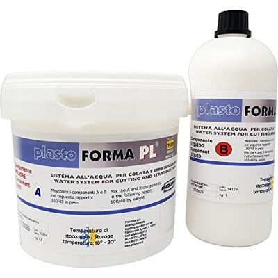 PROCHIMA , Plastoforme PL, Bicomposant à l'eau pour cou, Stratification et couverture, idéal à utiliser, peut être travaillé avec des gants communs et des endroits fermés, 3,5 kg PROCHIMA , Plastoforme PL, Bicomposant à l'eau pour cou, Stratification et couverture, idéal à utiliser, peut être travaillé avec des gants communs et des endroits fermés, 3,5 kg