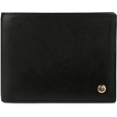 bugatti Roccia Portefeuille pour homme avec protection RFID, portefeuille en cuir finition Saffiano, noir-cognac bugatti Roccia Portefeuille pour homme avec protection RFID, portefeuille en cuir finition Saffiano, noir-cognac