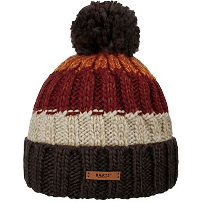 Barts Wilhelm Gebreide Muts met Omslag Dames/Heren pompon skimutsen pomponmuts voering voor Herfst/Winter One Size bordeaux Barts Wilhelm Gebreide Muts met Omslag Dames/Heren pompon skimutsen pomponmuts voering voor Herfst/Winter One Size bordeaux
