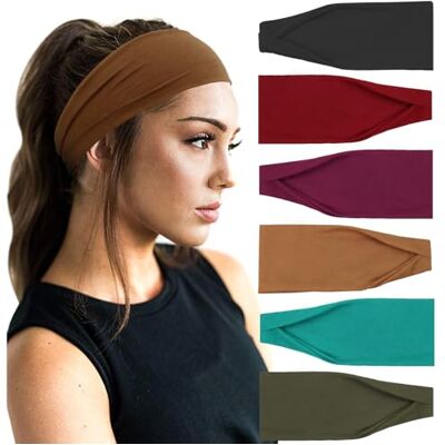DRESHOW 6 Pièces Bandeau Cheveux pour Femme Yoga Courir Bandeaux Sport Entraînement Bandeaux Mignon Accessoire DRESHOW 6 Pièces Bandeau Cheveux pour Femme Yoga Courir Bandeaux Sport Entraînement Bandeaux Mignon Accessoire