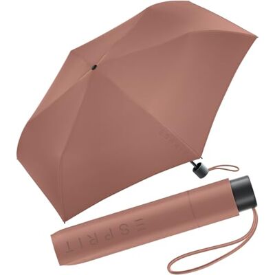 ESPRIT Mini parapluie de poche Slimline FJ 2022, Chutney, 95 cm, Parapluie de poche avec ouverture manuelle ESPRIT Mini parapluie de poche Slimline FJ 2022, Chutney, 95 cm, Parapluie de poche avec ouverture manuelle