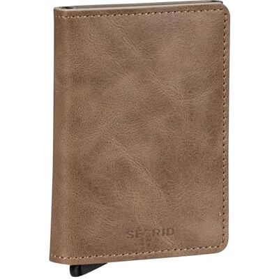 Secrid Slimwallet Vintage SV-Taupe en cuir, couleur marron, pour 4 cartes avec ou 6 cartes sans gaufrage, dimensions 10,2 x 6,8 x 1,6 cm, taupe SV, taupe, 10,2 x 6,8 x 1,6 cm, Classique Secrid Slimwallet Vintage SV-Taupe en cuir, couleur marron, pour 4 cartes avec ou 6 cartes sans gaufrage, dimensions 10,2 x 6,8 x 1,6 cm, taupe SV, taupe, 10,2 x 6,8 x 1,6 cm, Classique