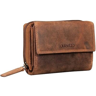 STILORD "Thea" Porte-monnaie en Cuir pour Femmes Portefeuille RFID Vintage avec Protection NFC Wallet avec Fermeture Éclair et Boîte Cadeau Cuir véritable Couleur:bergamo marron STILORD "Thea" Porte-monnaie en Cuir pour Femmes Portefeuille RFID Vintage avec Protection NFC Wallet avec Fermeture Éclair et Boîte Cadeau Cuir véritable Couleur:bergamo marron