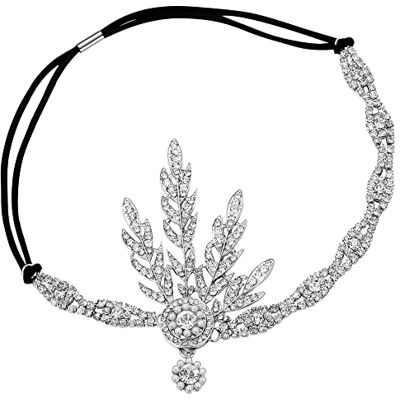BABEYOND 1920s Accessoires de Costume Déguisements Bandeau Cristal Flapper Headband Gatsby Art des Années 1920 Bandeaux Inspiré Feuille Couronne Perle BABEYOND 1920s Accessoires de Costume Déguisements Bandeau Cristal Flapper Headband Gatsby Art des Années 1920 Bandeaux Inspiré Feuille Couronne Perle