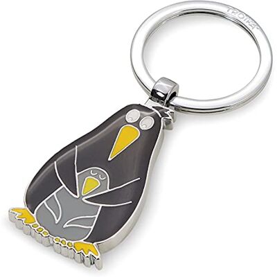 TROIKA Porte-clés pingouin et pingu en émail et métal Couleur : argenté/noir/jaune Dimensions : 8,2 x 3,5 x 0,5 cm KR21-07/CH TROIKA Porte-clés pingouin et pingu en émail et métal Couleur : argenté/noir/jaune Dimensions : 8,2 x 3,5 x 0,5 cm KR21-07/CH
