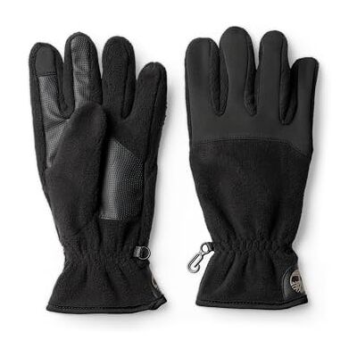 Timberland Gants en polaire pour homme avec technologie tactile, Noir, L Timberland Gants en polaire pour homme avec technologie tactile, Noir, L