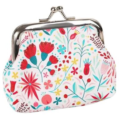 LiJuanWang Porte-monnaie monnaie avec fermeture à pression, cuir mini vintage, porte-bijoux portable, cadeau fille 8x9cm motif floral multicolore LiJuanWang Porte-monnaie monnaie avec fermeture à pression, cuir mini vintage, porte-bijoux portable, cadeau fille 8x9cm motif floral multicolore
