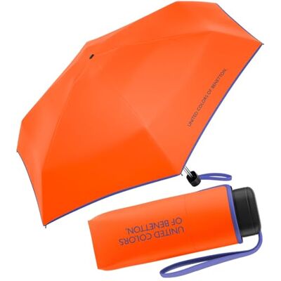 United Benetton Parapluie de poche Ultra Mini Flat Solid, Rouge orange., 88 cm United Benetton Parapluie de poche Ultra Mini Flat Solid, Rouge orange., 88 cm