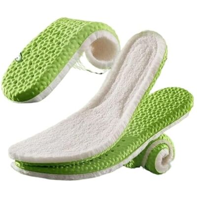 ITRHJTGP Semelles thermiques 2 paires de laine thermostatique semelles thermiques femme homme hiver auto-chauffant en peluche reliefs pour chaussures souple épaissir pieds soins arc inserts de soutien (EU45-46 ITRHJTGP Semelles thermiques 2 paires de laine thermostatique semelles thermiques femme homme hiver auto-chauffant en peluche reliefs pour chaussures souple épaissir pieds soins arc inserts de soutien (EU45-46