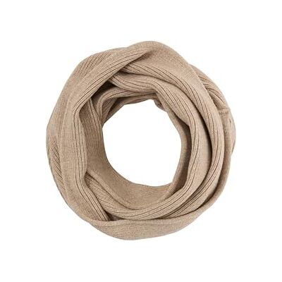 TOM TAILOR 1048060 Écharpe en maille côtelée pour femme, 38230 Boucle beige chiné, taille unique TOM TAILOR 1048060 Écharpe en maille côtelée pour femme, 38230 Boucle beige chiné, taille unique