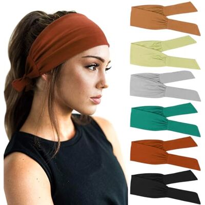 DRESHOW 6 Pièces Bandeau Cheveux pour Femme Yoga Courir Bandeaux Sport Entraînement Bandeaux Mignon Accessoire DRESHOW 6 Pièces Bandeau Cheveux pour Femme Yoga Courir Bandeaux Sport Entraînement Bandeaux Mignon Accessoire
