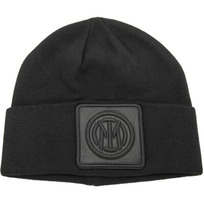 Inter Chapeau Skipper Maille Lisse Et Patch Cuir 153468 Noir Inter Chapeau Skipper Maille Lisse Et Patch Cuir 153468 Noir