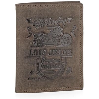 Lois Portefeuille en cuir pour homme avec porte-monnaie et plusieurs compartiments, portefeuilles et porte-monnaie. Portefeuille pour homme. RFID, Marron, Classique Lois Portefeuille en cuir pour homme avec porte-monnaie et plusieurs compartiments, portefeuilles et porte-monnaie. Portefeuille pour homme. RFID, Marron, Classique