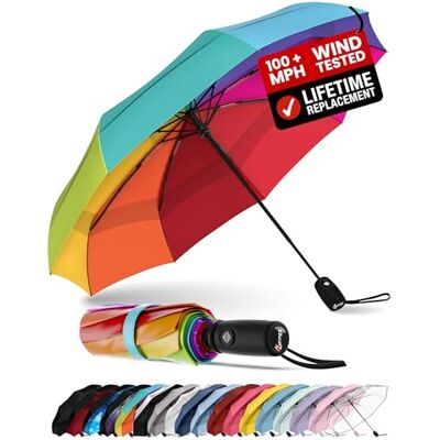 Repel Umbrella Repel Parapluie de voyage Arc-en-ciel Repel Umbrella Repel Parapluie de voyage Arc-en-ciel